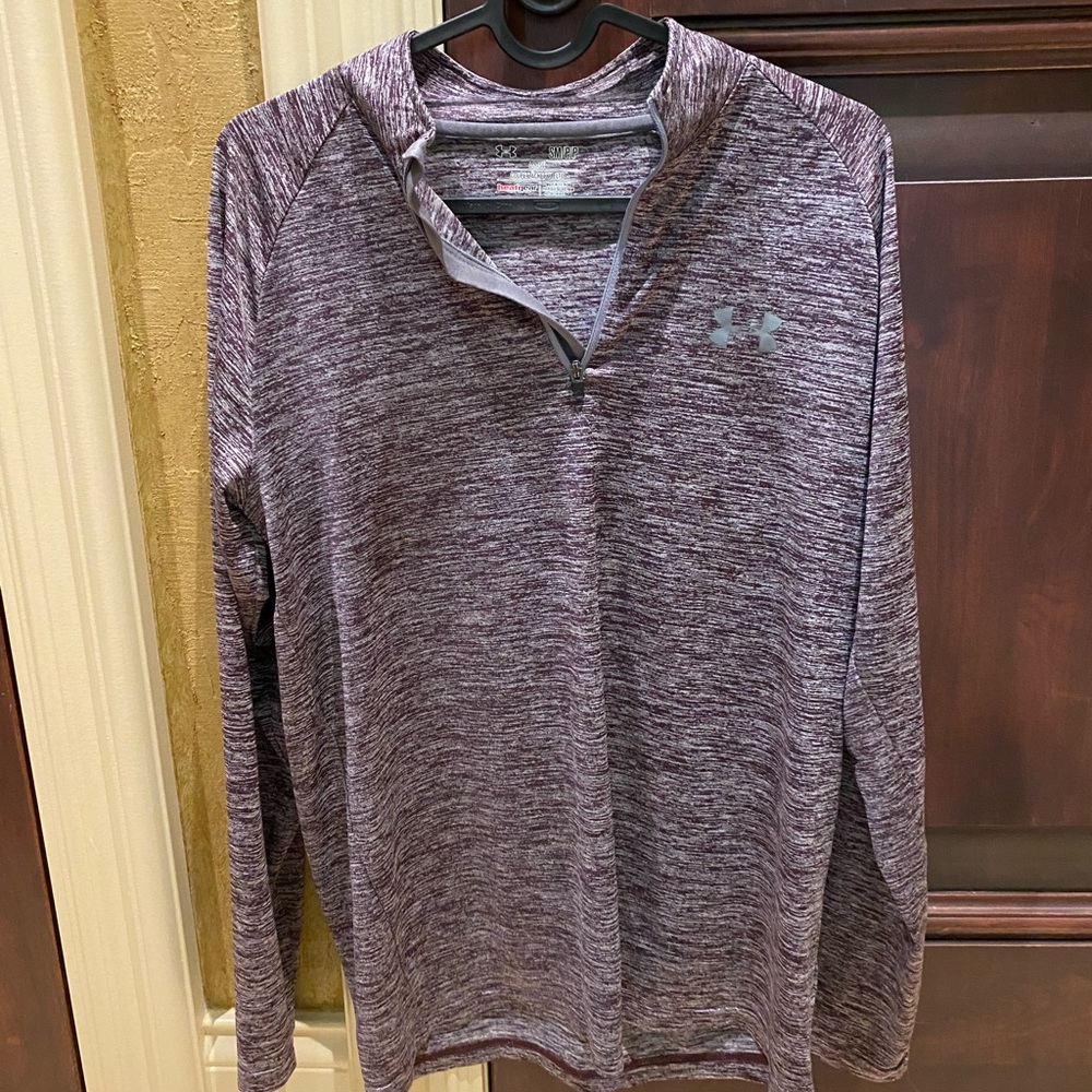 Men’s Under Armour Half Zip Pullover Purple Size Small